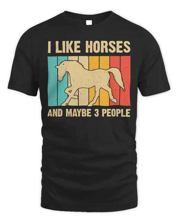 Funny Horse Art Horse Lover Men Women Boys Girls Introvert T-Shirt Copy