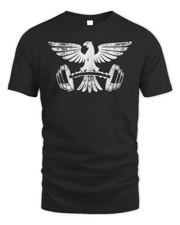 Bodybuilding Weightlifting Workout Home Gym - Eagle Vintage T-Shirt