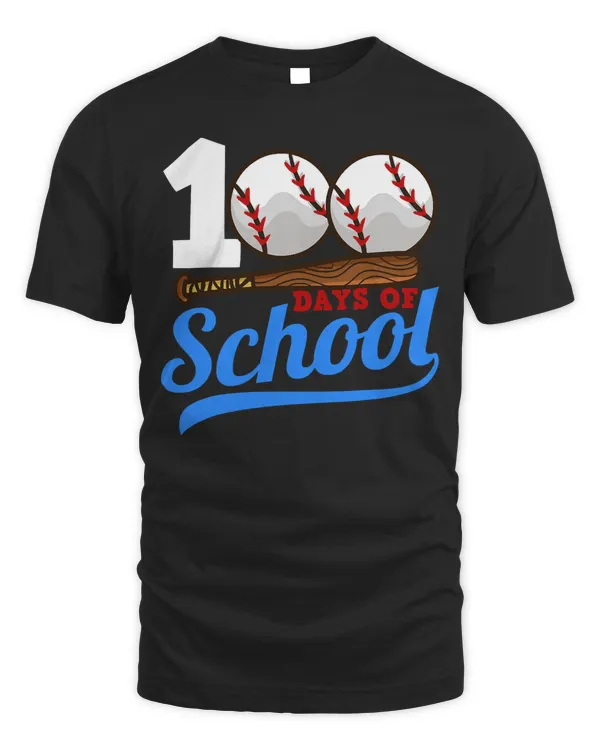 100 Days Of School Baseball 100th Day T-Shirt