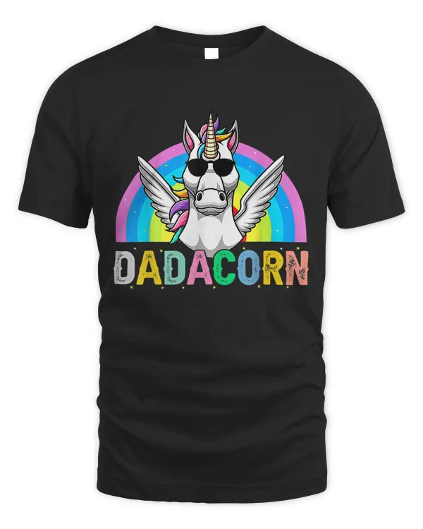 Dadacorn Dad Baby Papa Sunglasses Gifts Love T-Shirt
