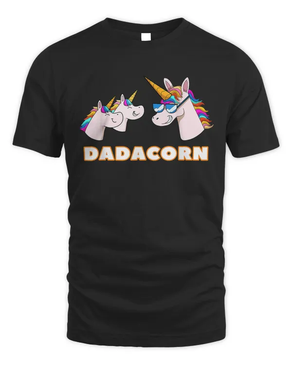 Dadacorn Daddy Unicorn 2 Kids Fathers Day Papa T-Shirt