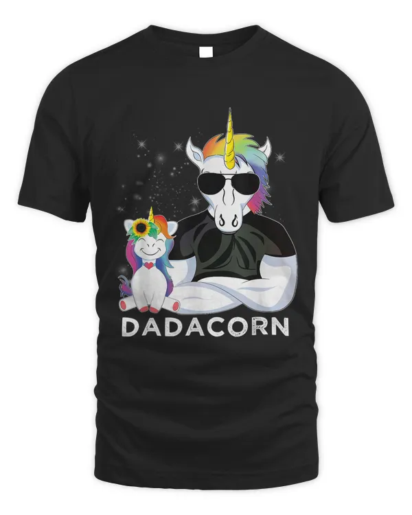 Dadacorn Muscle Unicorn Dad Baby, Daughter, Fathers Day Gift T-Shirt