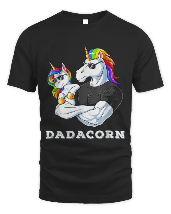 Dadacorn Unicorn Dad of the Birthday Girl Princess Daughter T-Shirt
