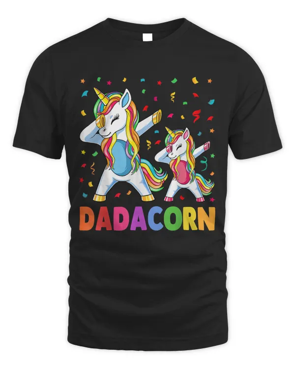 Daddy Unicorn Dadacorn Father's Day Dad Men Birthday Girl T-Shirt