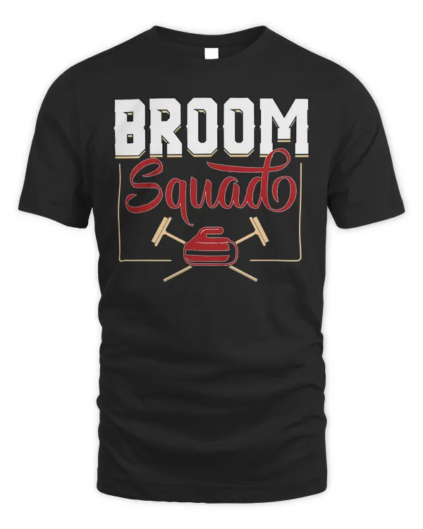 Broom Squad Curling Accessories Winter Sports Curler Present T-Shirt
