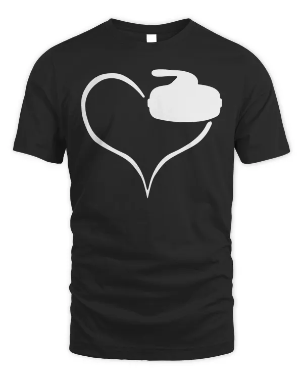 curler heart curling player curling stones for women T-Shirt