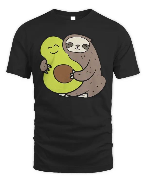 Funny Sloth With Avocado Vegan Cute Sloth Avocado T-Shirt