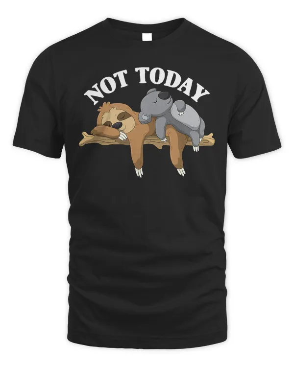 Not Today Lazy Sloth and Koala Pajama Funny T-Shirt