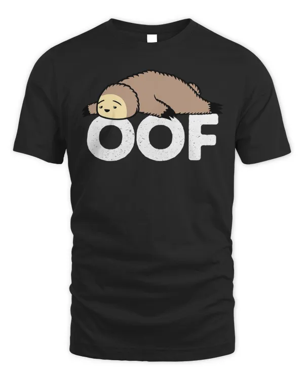 Oof Hoodies for Men - Funny Sloth Sweatshirt Gamer Gifts Pullover Hoodie