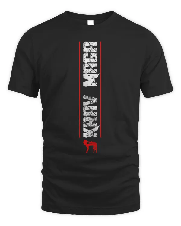 Cool Krav Maga Fighter Vertical Design Zip Hoodie