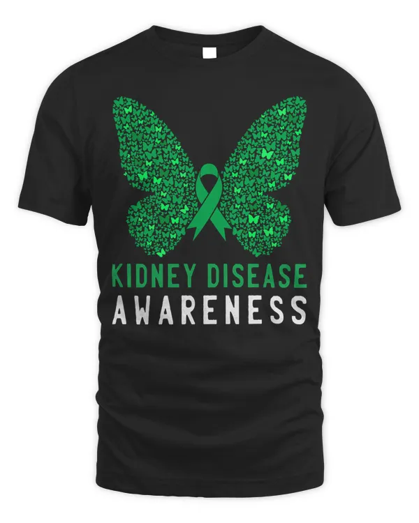 Butterfly Butterflies Kidney Disease Awareness Green Ribbon Pullover Hoodie