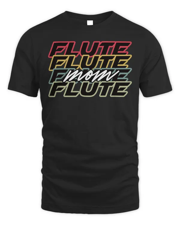 Flute Mom Shirt, Funny Retro Style Band Gift T-Shirt