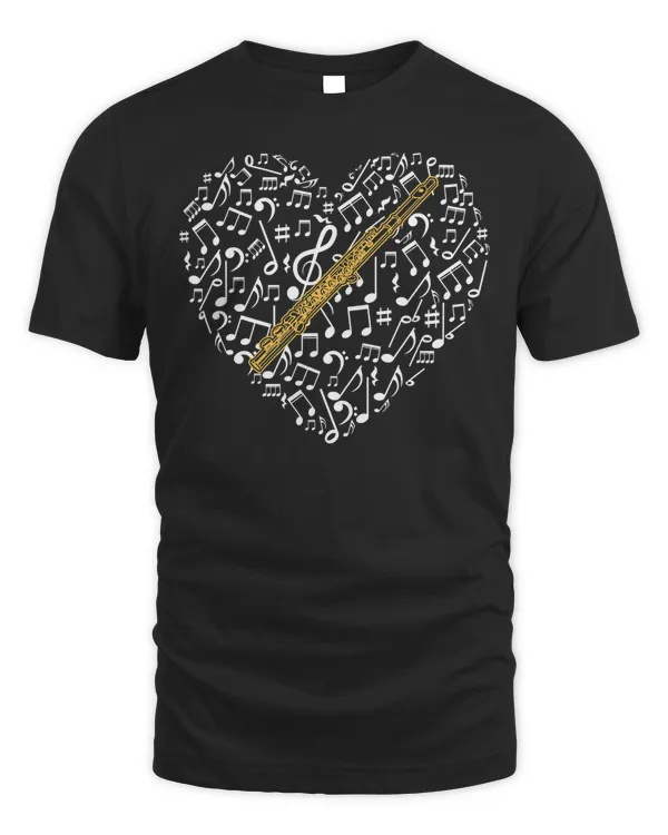 Flute Music Note Flute Player Flutist T-Shirt