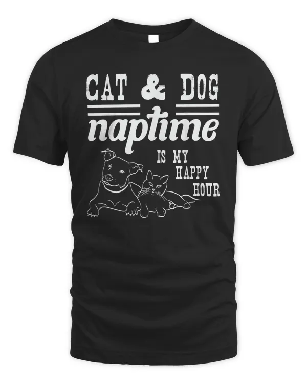 cat and dog naptime is my happy hour Classic T-Shirt Copy Copy