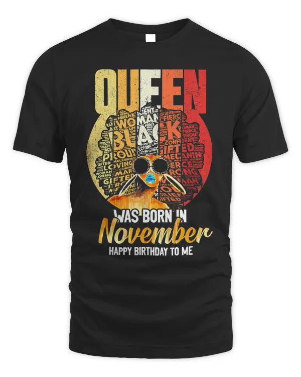 November Queen Women Zodiac Sagittarius & Scorpio Birthday T-Shirt