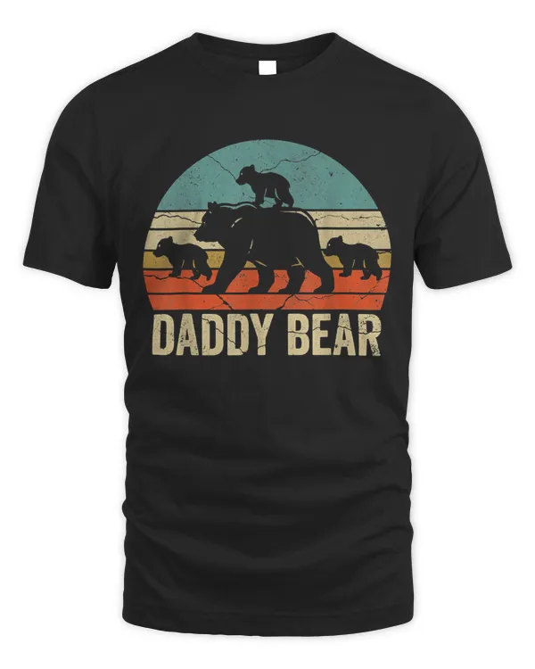 Dad 3 Kids TShirt Daddy Bear 3 Cubs Shirt Daddy Bear 3 Kids T-Shirt