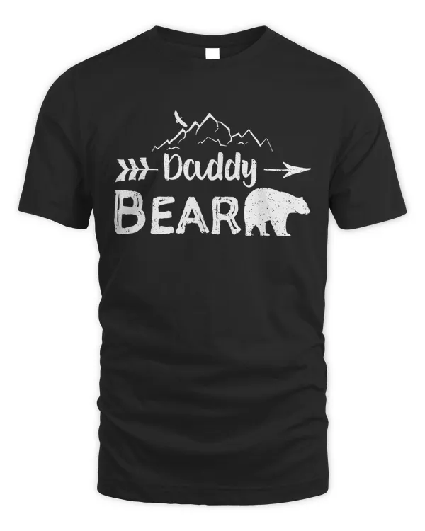 Mens Daddy Bear Shirt Matching Family Mama Papa Bear Camping Gift