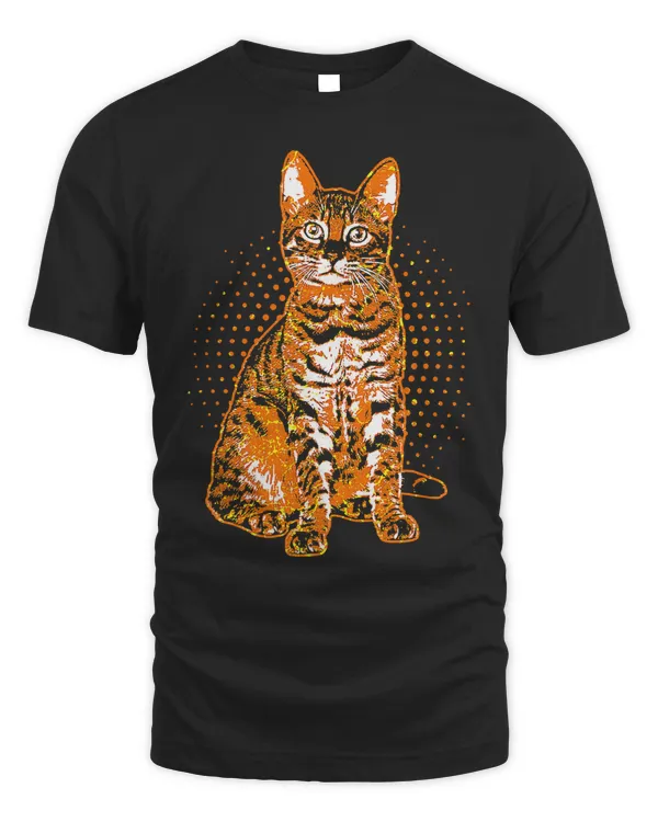 Bengal Cat T-Shirt Retro Cat Lover Gift Tee