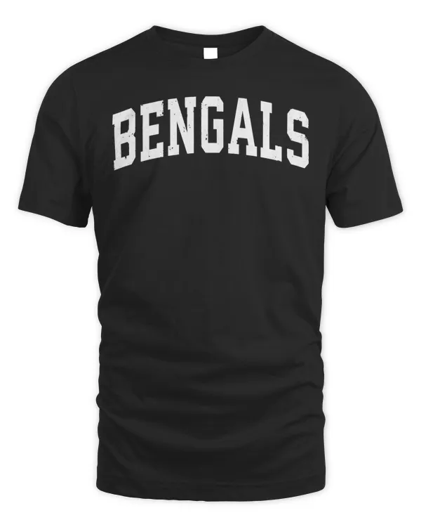 Bengals Mascot Vintage Athletic Sports Name Design Pullover Hoodie