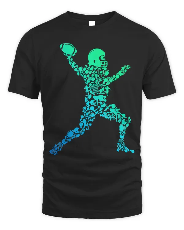 Football American Football Boys Kids Men T-Shirt Copy