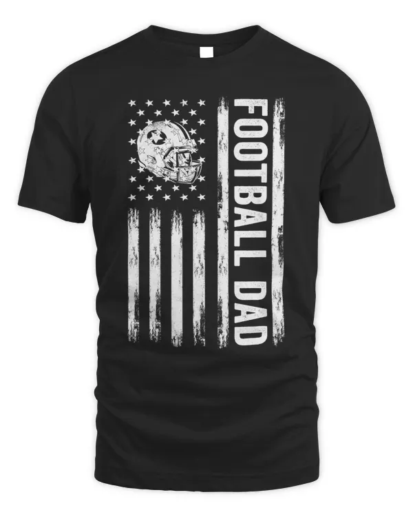 Football Dad American Flag Proud Dad Of Ballers Father's Day T-Shirt Copy