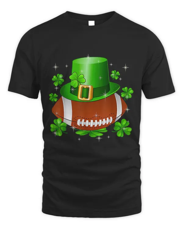 Football St Patricks Day Leprechaun Shamrock Boys Kids T-Shirt