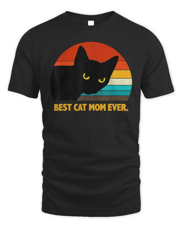 Vintage Best Cat Mom Ever T Shirt Mother's Day Gift T T-Shirt