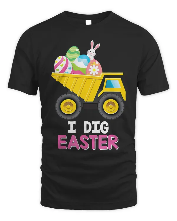 Nice i dig easter excavator truck easter eggs hunting lovely sticker