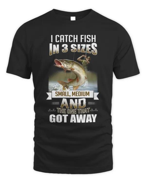 Fishing Lover T-Shirt I catch fish in 3 sizes T-Shirt