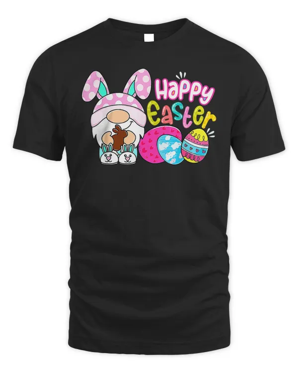 Bunny Gnome Hug Easter Eggs Hunting Happy Easter Day Gift T-Shirt