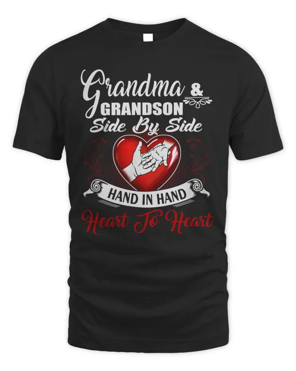 grandma and grandson hand in hand