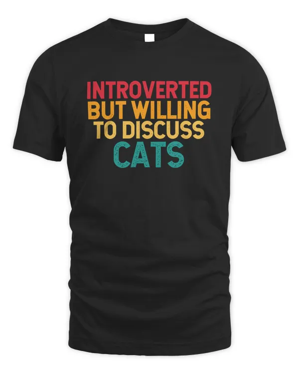 Introverted But Willing To Discuss Cats For Introverts Shirt Wall Decoration Drinkware v10