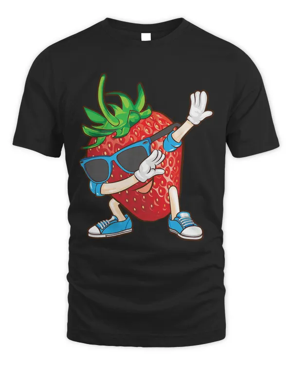 Cool Dabbing Strawberry  Funny Love Dancer Sweet Fruit Gift T-Shirt