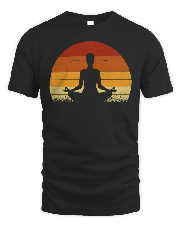 Vintage Sunset Yoga Gift Shirt Yogis Yoga Lover Gift Shirt T-Shirt