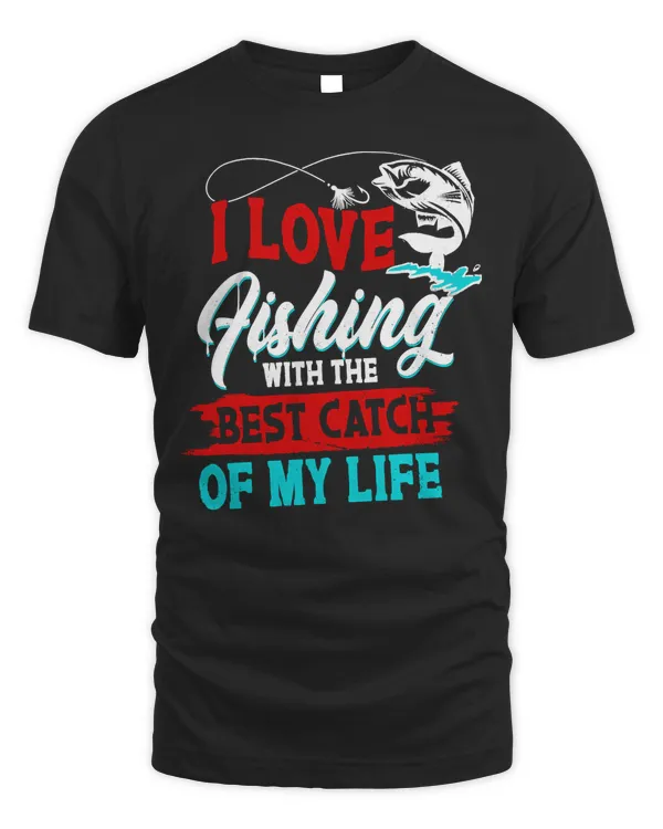 I Love Fishing With Best Catch Fishing Couples Shirt T-Shirt
