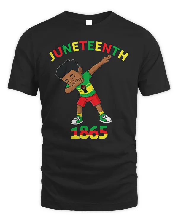 Dabbing Black King Juneteenth 1865 Brown Skin Boys Kids Teen