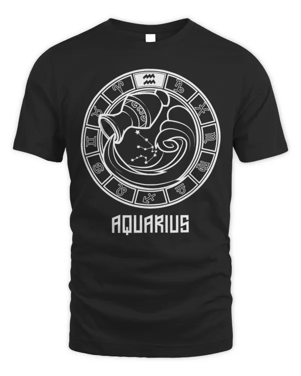 Aquarius Zodiac Sign January February Birthday T-Shirt