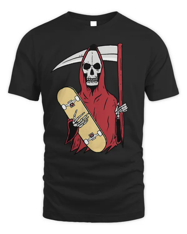Alternative Clothes Aesthetic Goth Women Skateboarding Grim T-Shirt