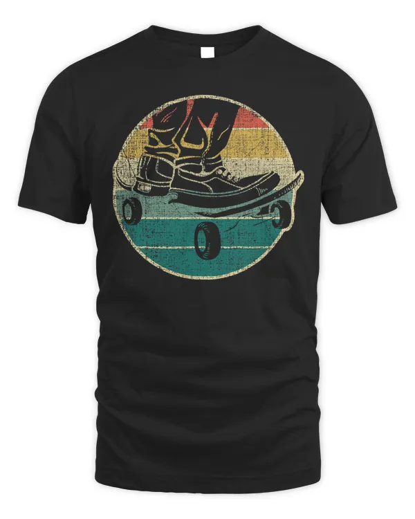 Retro Skateboarder Skateboard Skateboarding Skater T-Shirt