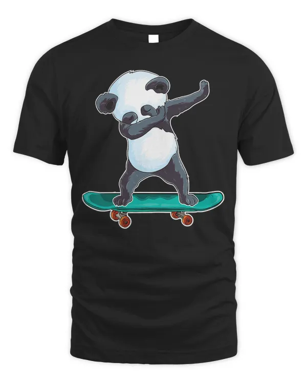 Panda Skateboarding Skater gifts Dabbing Panda Skateboard T-Shirt
