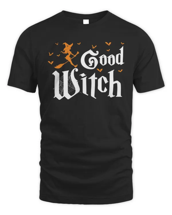 Good Witch Halloween Flying Broomstick Cute T-Shirt