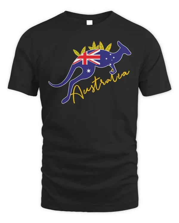 Australia Flag Kangaroo Australian Pride Souvenir Home T-Shirt