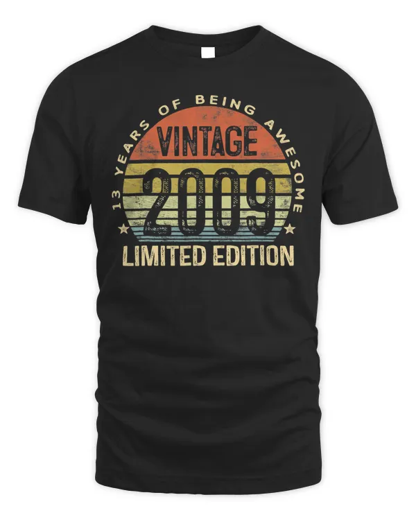 13th Birthday Vintage 2009 Limited Edition 13 Year Old Gifts