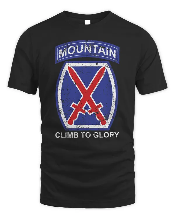 10th Mountain Division T Shirt Climb To Glory - 20324