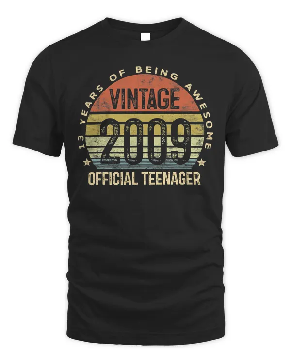 13th Birthday Gifts Vintage 2009 Official Teenager 13 Yr Old