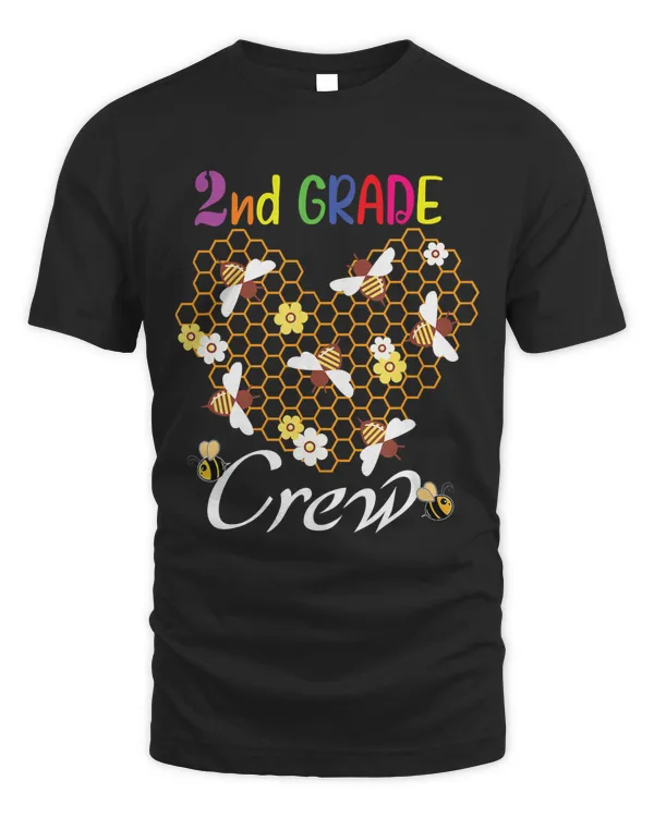 2nd Grade Crew Bee Honeycomb Teacher Back To School Gift T-Shirt