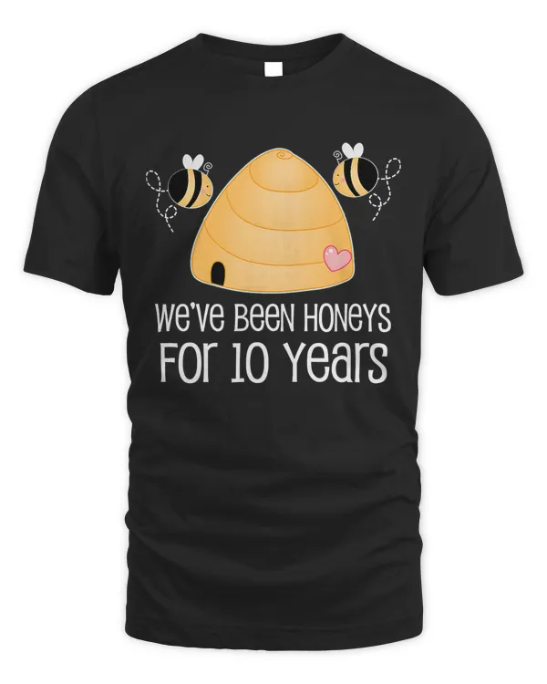 10th Anniversary Cute 10 Year Couples Honey Bee T-Shirt