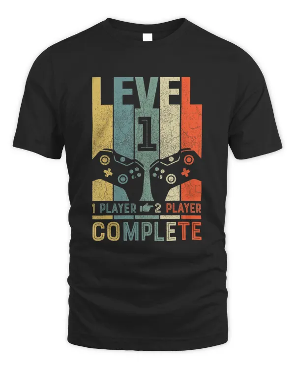 1 Anniversary Shirt Level 1 Complete 1st Wedding Anniversary