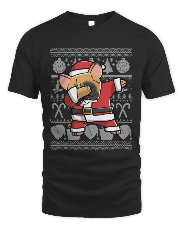 Fawn French Bulldog Dabbing Ugly Christmas Classic T-Shirt