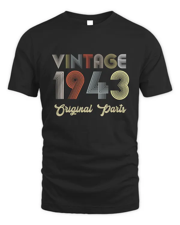 78th Birthday Vintage 1943 Original Parts Vintage Theme